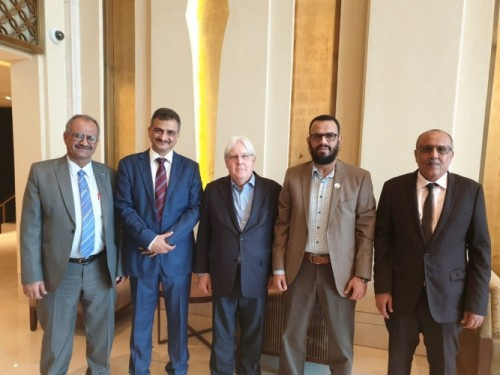 نائب الرئيس والأمين العام يلتقيان مبعوث الأمين العام للأمم المتحدة مارتن جريفتش