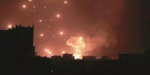 عــاجل.. غارات جوية للتحالف تستهدف مواقع عسكرية تابعة للحوثي وسط صنـعاء