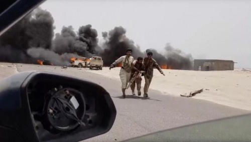 إرباك يضرب مليشيا حزب الاصلاح المنسحبة.. قوات من اللواء 21 ميكا تهاجم عربات واطقم انسحبت من أبين باتجاه شبوة