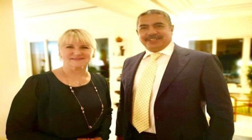 بحاح يلتقي وزيرة خارجية السويد لمناقشة سبل السلام