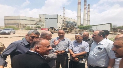 الوالي وحميد يتفقدان سير العمل في محطة الحسوة الكهروحرارية