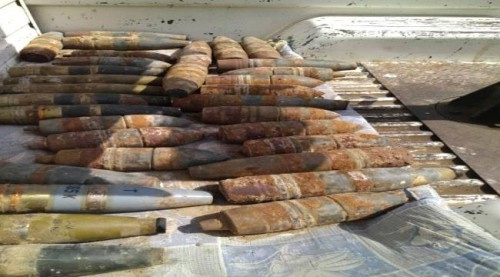  العثور على 32 قذيفة مختلفة بمنطقة صلاح الدين