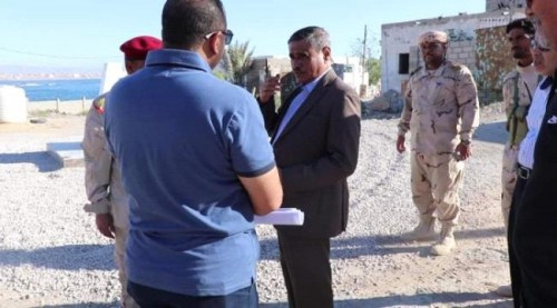 اللواء البحسني يوجه بسرعة تنفيذ مشروع نادي الضباط بالمكلا