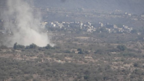قصف هستيري بالصواريخ على القرى الآهلة شمال وغربي #الضالع ومقاتلات التحالف تعاود التحليق