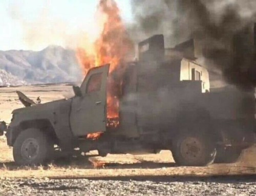 عــاجل .. المقاومة الجنوبية تستهدف موكب مليشيا الاخوان العسكري المتوجه الى شقرة