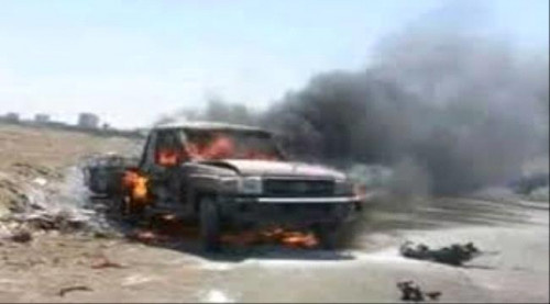 كمين محكم للمقاومة الجنوبية يستهدف طقماً يحمل عناصر إرهابية بالمحفد