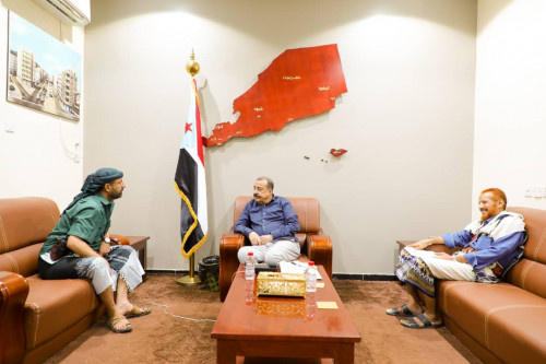 اللواء بن بريك يلتقي بالقيادي في المقاومة الجنوبية العميد عادل الحالمي