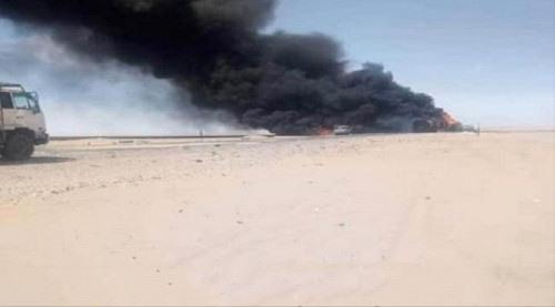 إحراق ناقلات نفط وسقوط قتلى وجرحى في اشتباكات عنيفة بين القبائل ومليشيات الإصلاح بمأرب