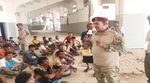 التوجيه المعنوي لقوات الإسناد والدعم يزور اللواء الثامن صاعقة بأبين