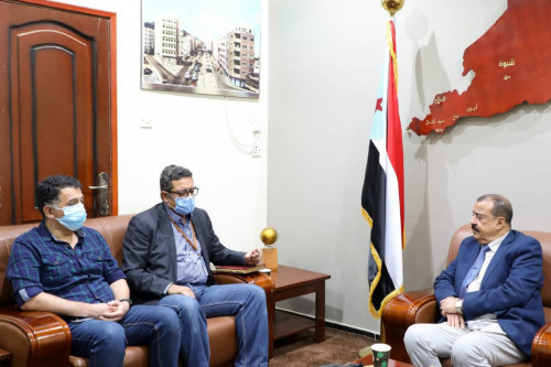 اللواء بن بريك يستقبل القائم بأعمال مدير الأمن والسلامة بمكتب الأمم المتحدة في العاصمة عدن