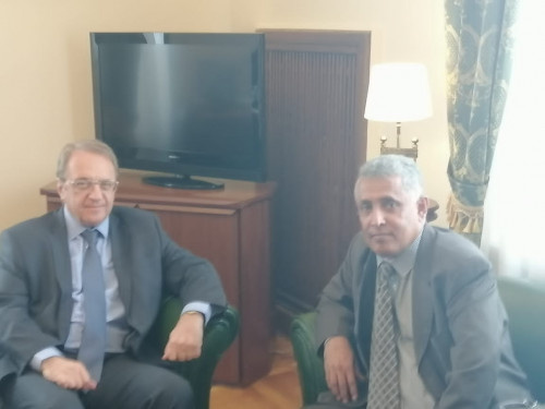 رئيس مكتب الانتقالي بموسكو ينقل لنائب وزير الخارجية الروسي رسالة من الرئيس الزُبيدي تتعلق بآلية تنفيذ اتفاق الرياض
