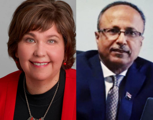 رئيس مكتب خارجية الانتقالي بكندا يُطلع مسؤولة الدفاع الوطني في البرلمان الكندي على المعاناة الإنسانية في الجنوب