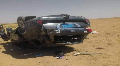 مصرع قيادي بانتقالي حضرموت وأفراد أسرته في حادث مروري