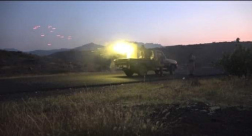 اشتباكات وقصف مدفعي متبادل في جبهة المشاريح شمال غرب الضالع&nbsp;