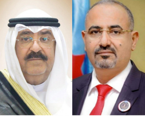 الرئيس الزُبيدي يهنئ سمو الشيخ مشعل الصباح بمناسبة تزكيته ولياً للعهد بدولة الكويت