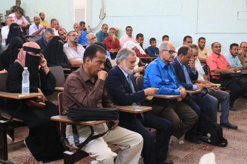 الجعدي يحضر المناقشة العلنية لرسالة الدكتوراه للباحثة انتصار السقاف