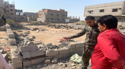 مدير عام دار سعد يوجه بإزالة البناء العشوائي في بئر فضل