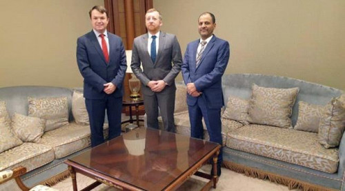 اللواء شلال يستقبل نائب السفير الأمريكي والعقيد مارك وايتمان كبير ممثلي وزارة الدفاع الأمريكية