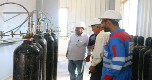 تدشين إنتاج الأكسجين والهيدروجين في مصافي عدن