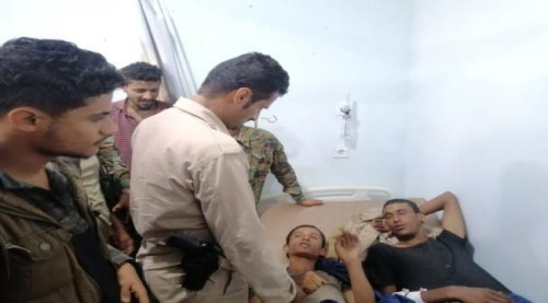 العميد الربيعي يزور جرحى التفجير الإرهابي على موكب القيادة العامة لألوية الدعم والاسناد