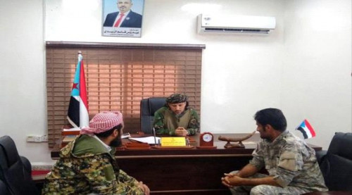 عبدالرحمن شيخ يزور مقر الحزام الأمني ويطلع على سير العمل وجهوزية القوات