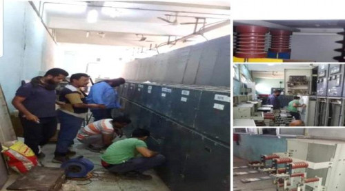 عدن.. فريق هندسي يباشر أعمال صيانة محطة كهرباء حجيف