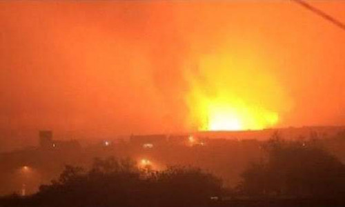 طائرة مجهولة تستهدف معسكر للإخوان في محافظة شبوة (صورة)