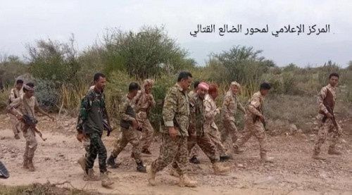 وفد من رئاسة الانتقالي يزور الخطوط الأمامية لجبهات شمال الضالع