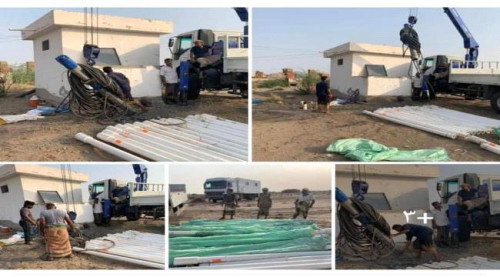 فرق هندسية تواصل أعمال تجهيز آبار مياه جديدة في العاصمة عدن