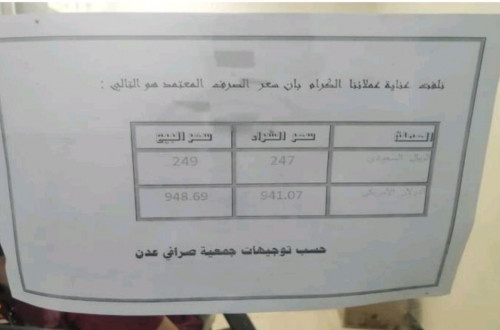 اللجنة الرقابية: أسعار الصراف ثابتة ولا تهاون مع المخالفين والسماسرة