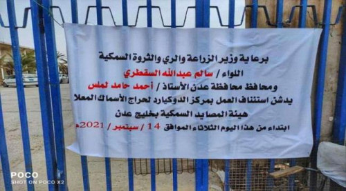 بعد توقف لسبع سنوات.. مجمع "الدوكيارد" في هيئة المصائد السمكية بالعاصمة عدن يستأنف نشاطه