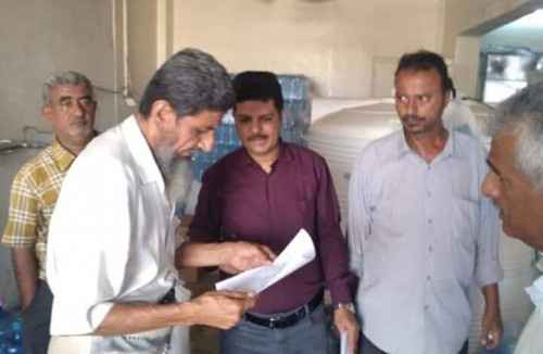 تدشين توزيع اشعارات أسعار المياه المعدنية بالمعلا