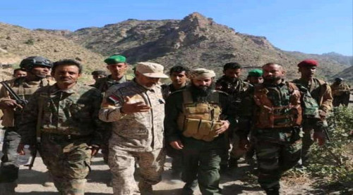 الوالي والقبة يتفقدون الخطوط الأمامية لجبهات شمال وغرب الضالع