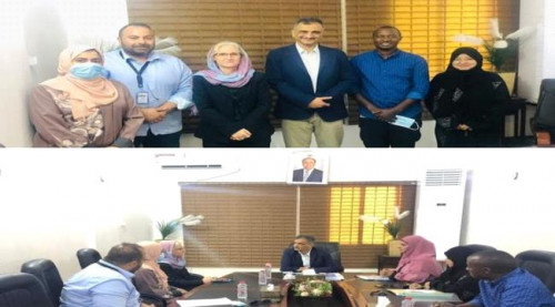 لملس يبحث مع بعثة المنظمة الدولية للهجرة التعاون المشترك وتعزيز العمل الانساني بالعاصمة عدن