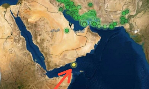 زلزال بقوة 5.3 قبالة سواحل حضرموت