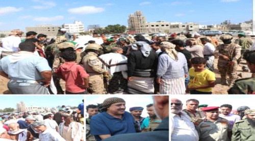 حشود من المواطنين يشيعون جثمان مسؤول العمليات الأمنية د/ المحرمي