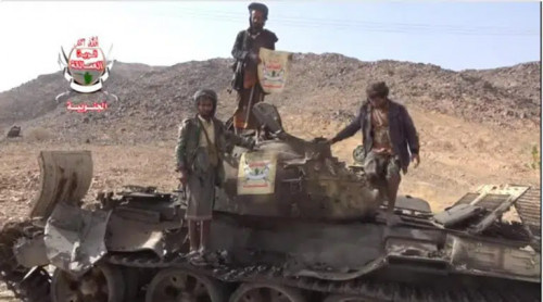 ألوية العمالقة الجنوبية تغنم أسلحة حوثية ثقيلة في معركة حريب