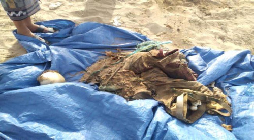 العثور على بقايا جثة تعود لشاب وجد مقتولا في لحج