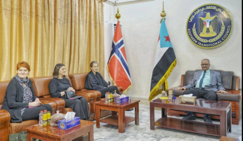 نائب الأمين العام للمجلس الانتقالي الجنوبي يستقبل المبعوث الخاص لمملكة النرويج