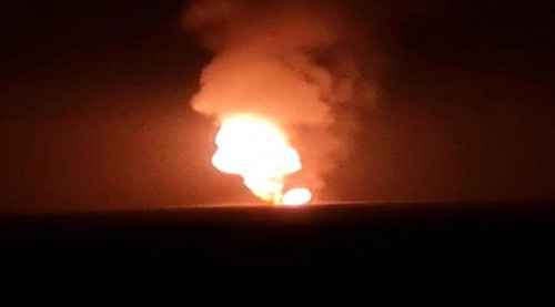 تفجير أنبوب نقل الغاز التابع لشركة بالحاف بشبوة