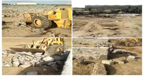 الحالمي ينفذ حملة إزالة عشوائيات بحديقة عدن الكبرى في خور مكسر