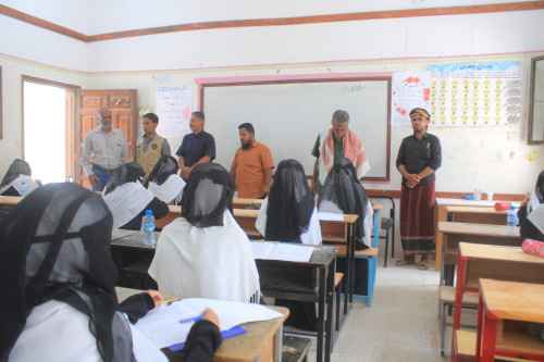 مديرو الإدارات بالهيئة التنفيذية المساعدة يتفقدون سير الامتحانات في مديرية القطن