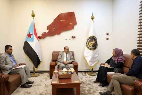 اللواء بن بريك يستقبل رئيسة بعثة الصليب الأحمر في العاصمة عدن