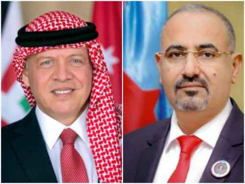 الرئيس الزُبيدي يُعزَّي ملك الأردن في ضحايا حادث ميناء العقبة