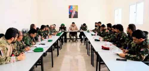 العميد الربيعي يترأس الاجتماع الدوري لقوات الحزام الأمني بالعاصمة عدن