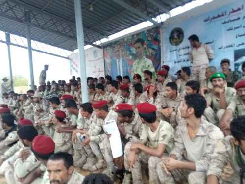 انتقالي البريقة ينظم محاضرة توعوية عن مخاطر المخدرات ومكافحتها لمنتسبي اللواء الأول دعم وإسناد