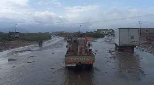 قوات الحزام الامني تدخل مديرية لودر ضمن عملية "سهام الشرق"