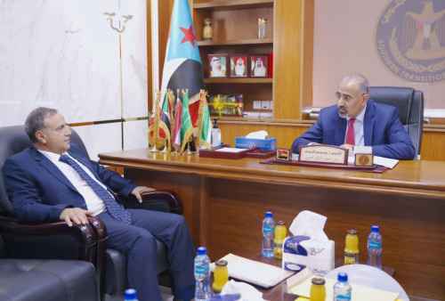 الرئيس الزُبيدي يطّلع من الدكتور لصور على سير العمل بجامعة عدن