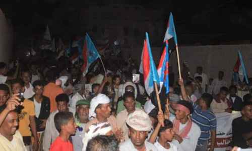 تظاهرة حاشدة بسيئون للمطالبة بطرد مليشيا الإخوان من وادي حضرموت