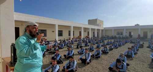 انتقالي الضالع يقيم محاضرة توعوية لطلاب ثانوية النموذجية